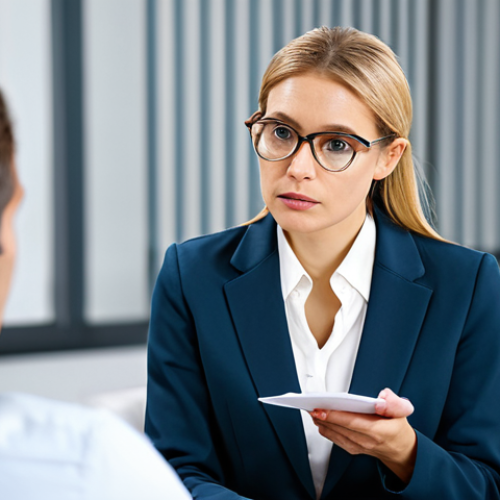 A professional female interviewer, in a modest business blazer and blouse, sits attentively across from a distinguished male expert, dressed in a crisp business shirt and jacket. They are engaged in a deep conversation in a bright, contemporary interview studio with soft, professional lighting. The background features blurred, subtle modern decor, suggesting intellectual depth. The interviewer is listening intently with a notepad, and the expert gestures thoughtfully, conveying profound insight. The scene captures a moment of authentic knowledge exchange. High-resolution, professional studio photography, crisp details, natural color palette, soft bokeh, safe for work, appropriate content, fully clothed, professional dress, perfect anatomy, correct proportions, natural pose, well-formed hands, proper finger count, natural body proportions, modest clothing.