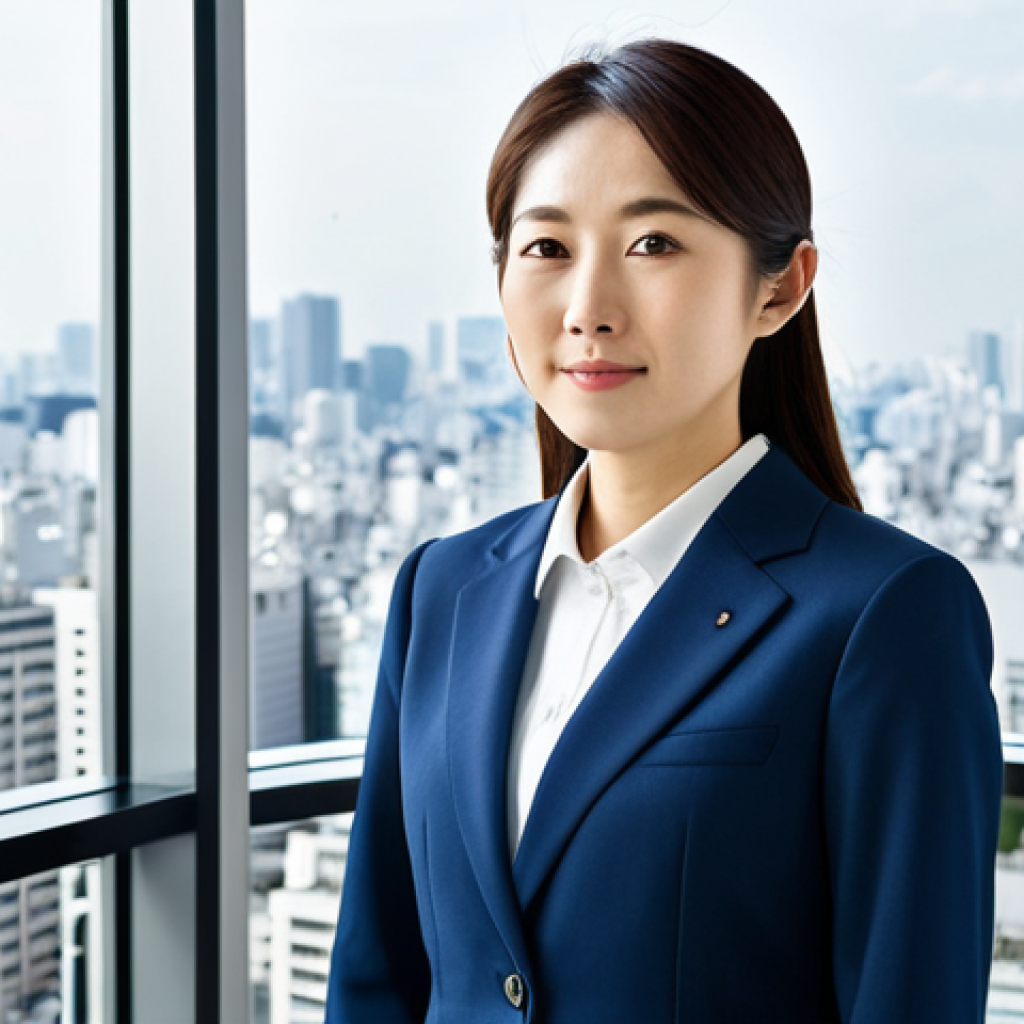 영상콘텐츠 전문가가 알아야 할 협상 스킬 - Confident Businesswoman**

A professional Japanese businesswoman in a tailored, modest business suit...