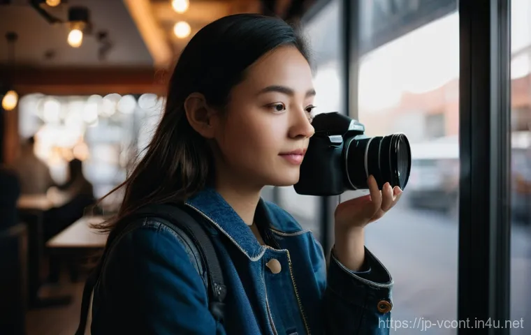영상콘텐츠 제작을 위한 최신 하드웨어 리뷰 - **Prompt:** A young female videographer, in her mid-20s, wearing a stylish but modest light jacket a...